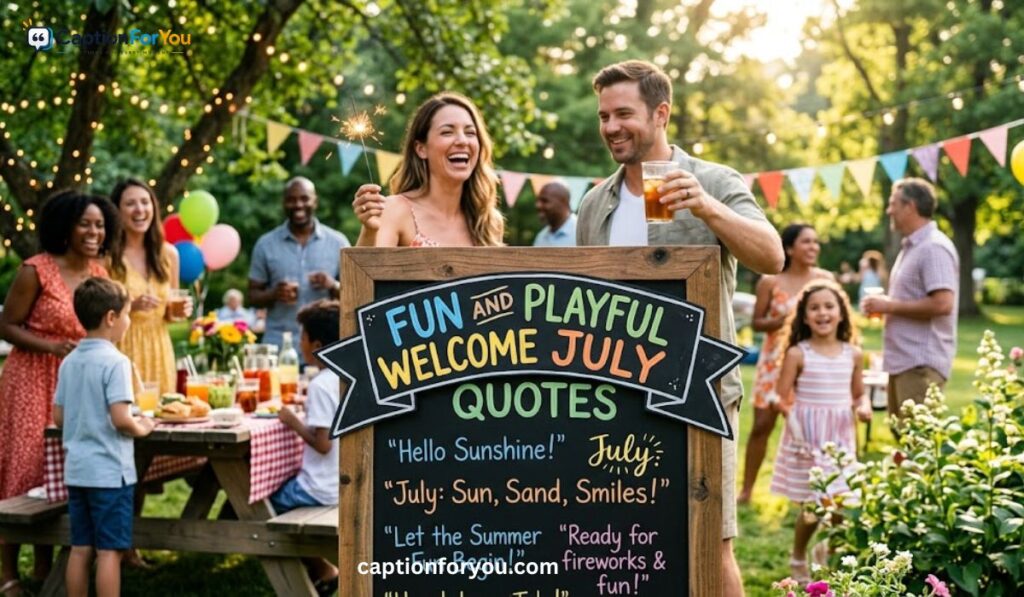 Fun and Playful Welcome July Quotes