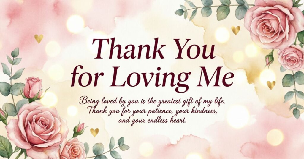 Thank You Messages for Being Loved