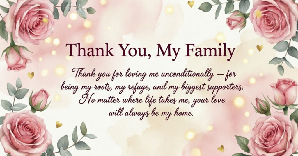Thank You Messages for Family Love
