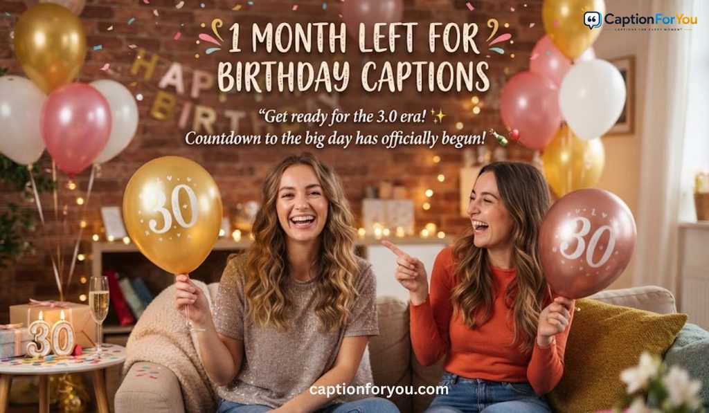 1 Month Left for Birthday Captions