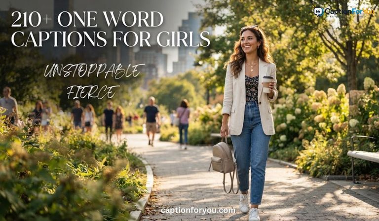 210+ One Word Captions For Girls Who Love Confidence