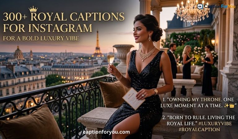 300+ Royal Captions for Instagram for a Bold Luxury Vibe