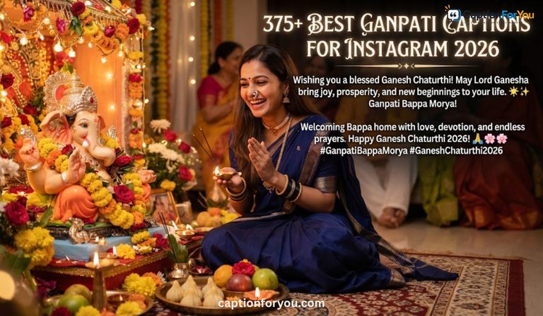 375+ Best Ganpati Bappa Captions For Instagram 2026