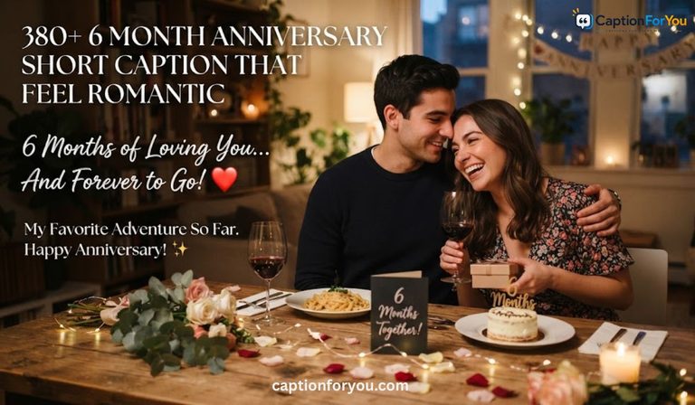 380+ 6 Month Anniversary Short Caption That Feel Romantic