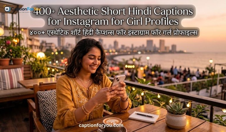 400+ Aesthetic Short Hindi Captions for Instagram for Girl Profiles