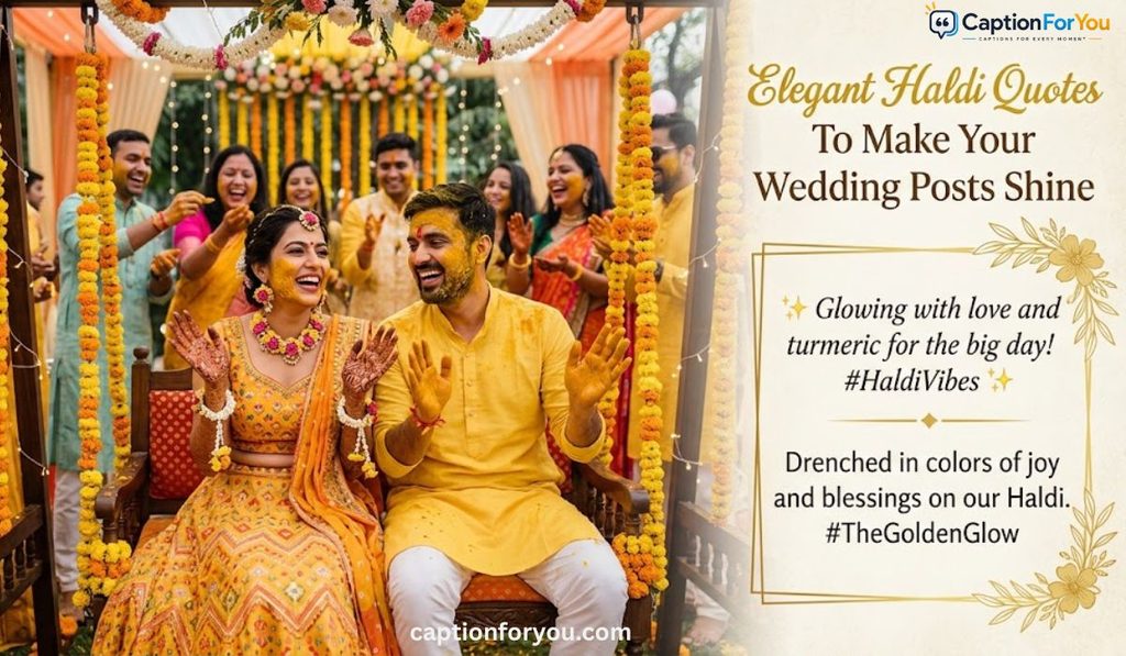 Elegant Haldi Quotes To Make Your Wedding Posts Shine