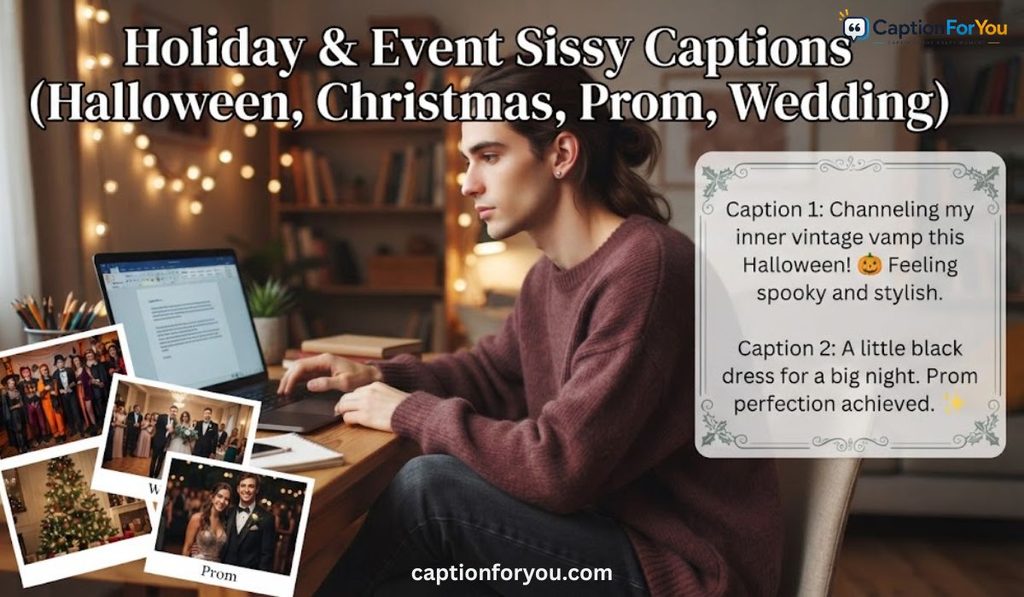 Holiday & Event Sissy Captions (Halloween, Christmas, Prom, Wedding)