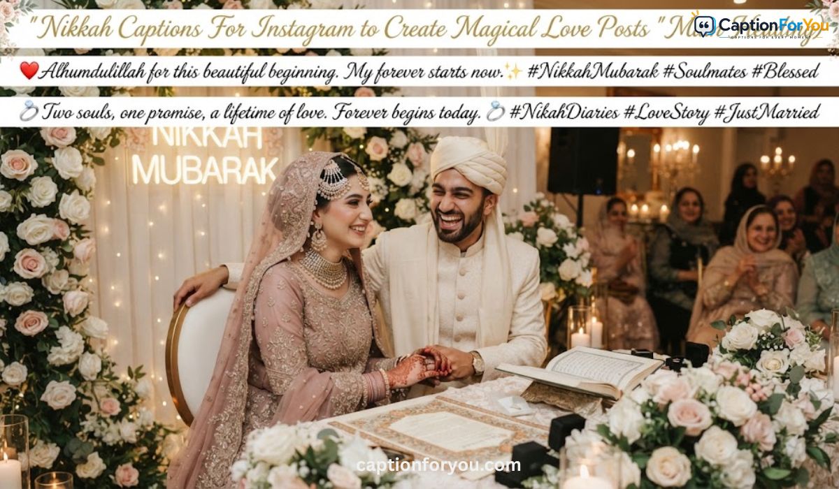 Nikkah Captions For Instagram to Create Magical Love Posts