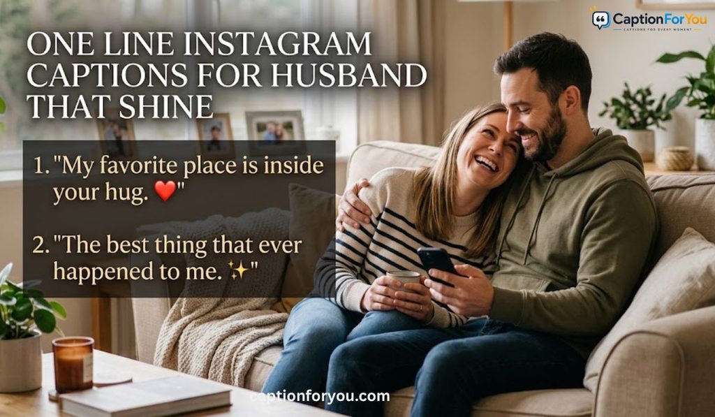 One Line Instagram Captions For Husband That Shine