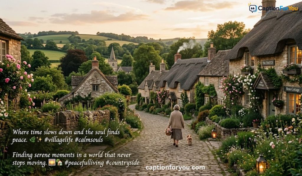 Peaceful Village Captions for Instagram for Calm Souls