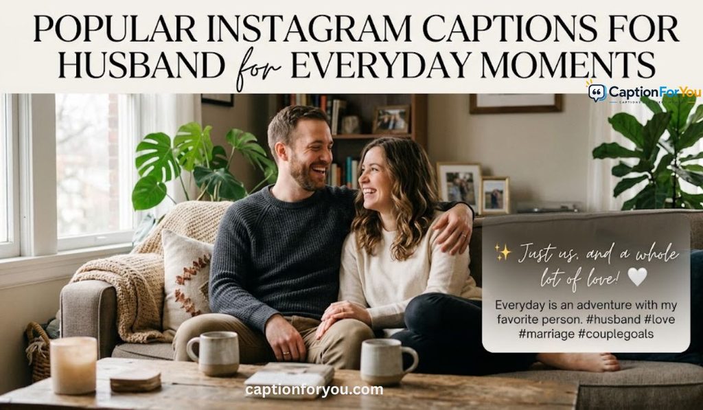Popular Instagram Captions For Husband for Everyday Moments