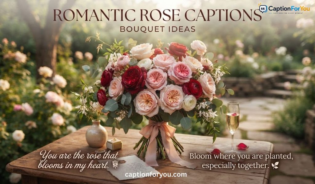 Romantic Rose Captions & Bouquets Ideas