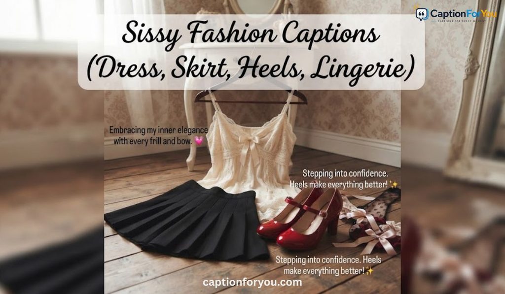 Sissy Fashion Captions (Dress, Skirt, Heels, Lingerie)