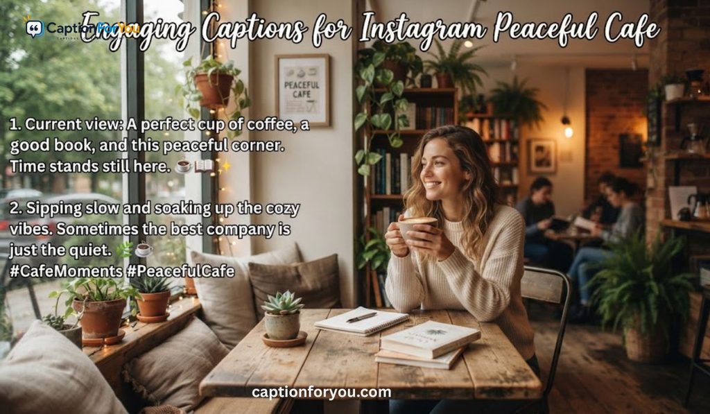 Engaging Captions for Instagram Peaceful Cafe