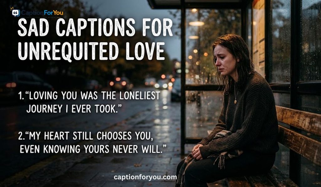 Sad Captions for Unrequited Love