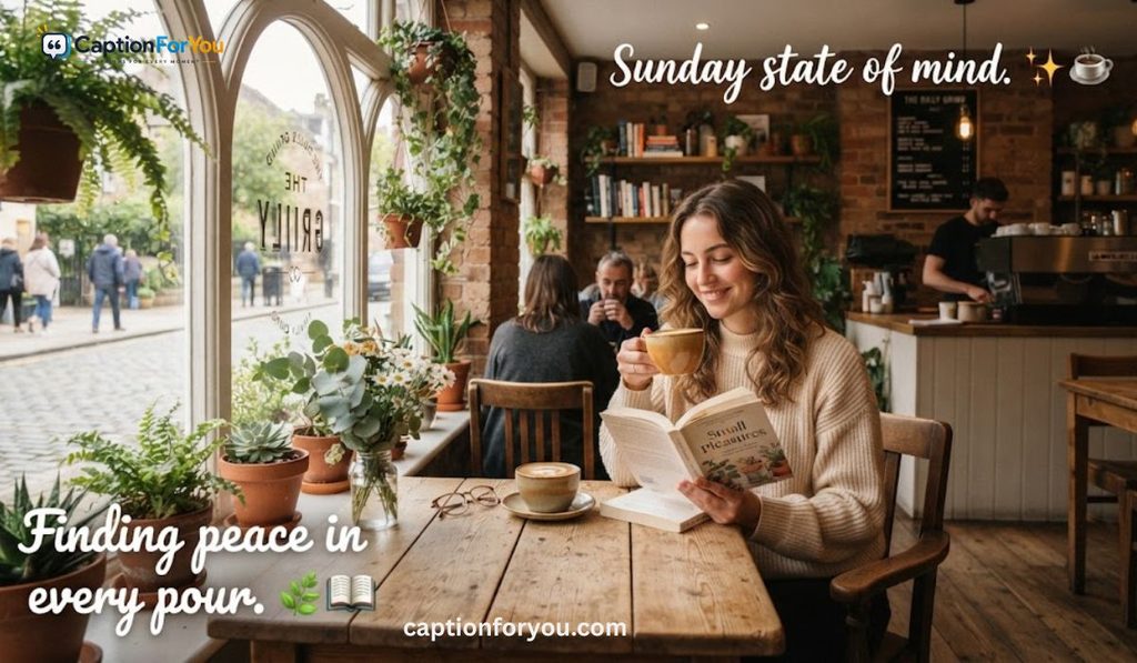 Short Captions for Instagram Peaceful Cafe